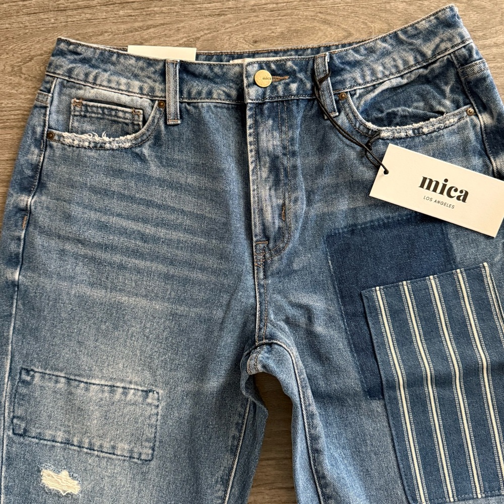 Mica Distressed Patchwork Jeans NWT - Picture 3 of 11